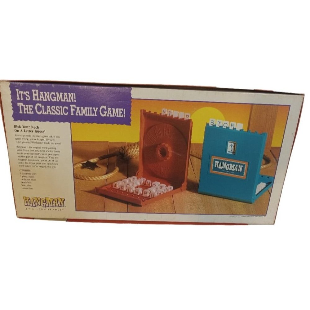 Milton Bradley Board Game Hangman 1988 Word Guessing Game 4623 Complete Vintage - Picture 4 of 10